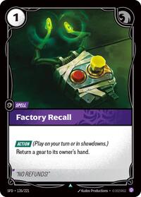Spiritforged : Factory Recall - 135/221 - Normal - Uncommon - Spell