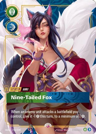 Ahri - Nine-Tailed Fox (Metal) (255/298) - Riftbound Organized Play Promotional Cards Foil