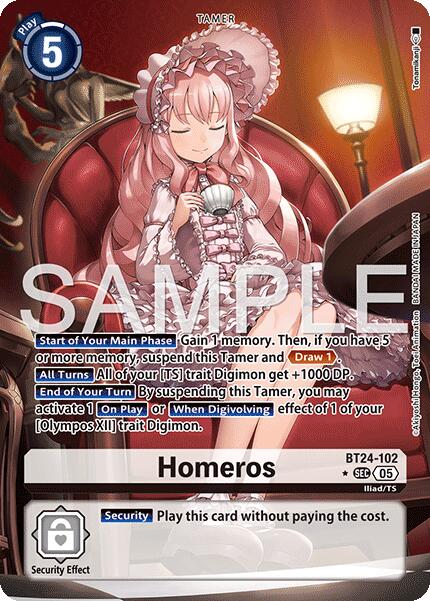 Homeros [BT24-102] (Alternate Art) [Time Stranger]