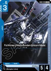 Steel Requiem : Full Armor Unicorn Gundam (Unicorn Mode) - GD03-016 - Normal - Common