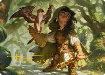 Crossroads Watcher Art Card (Gold-Stamped Signature) (ASECL-020) [Art Series: Lorwyn Eclipsed]