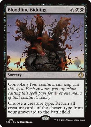 Bloodline Bidding (PPECL-091) [Promo Pack: Lorwyn Eclipsed] Foil
