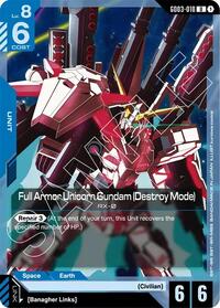 Steel Requiem : Full Armor Unicorn Gundam (Destroy Mode) - GD03-010 - Normal - Uncommon