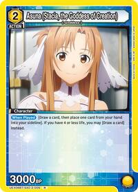 Sword Art Online : Asuna (Stacia, the Goddess of Creation) - Yellow - (UEX06BT/SAO-2-009) (Foil) (Rare)