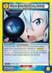Sword Art Online : Sinon (Sun Goddess, Solus) - Yellow - (UEX06BT/SAO-2-010) (Foil) (Rare)