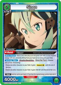 Sword Art Online : Sinon (073) - Green - (UEX06BT/SAO-2-073) (Foil) (Rare)