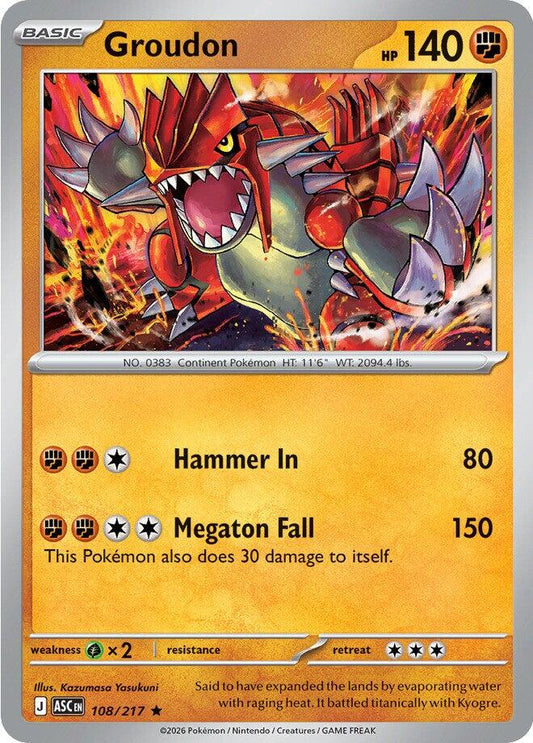 Groudon (108/217) [Mega Evolution: Ascended Heroes]