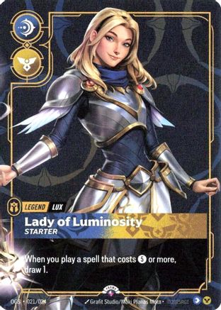 Lux - Lady of Luminosity (021/024) - Riftbound Organized Play Promotional Cards Foil
