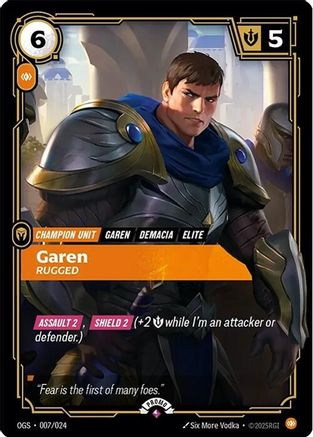 Garen - Rugged (007/024) - Riftbound Organized Play Promotional Cards Foil