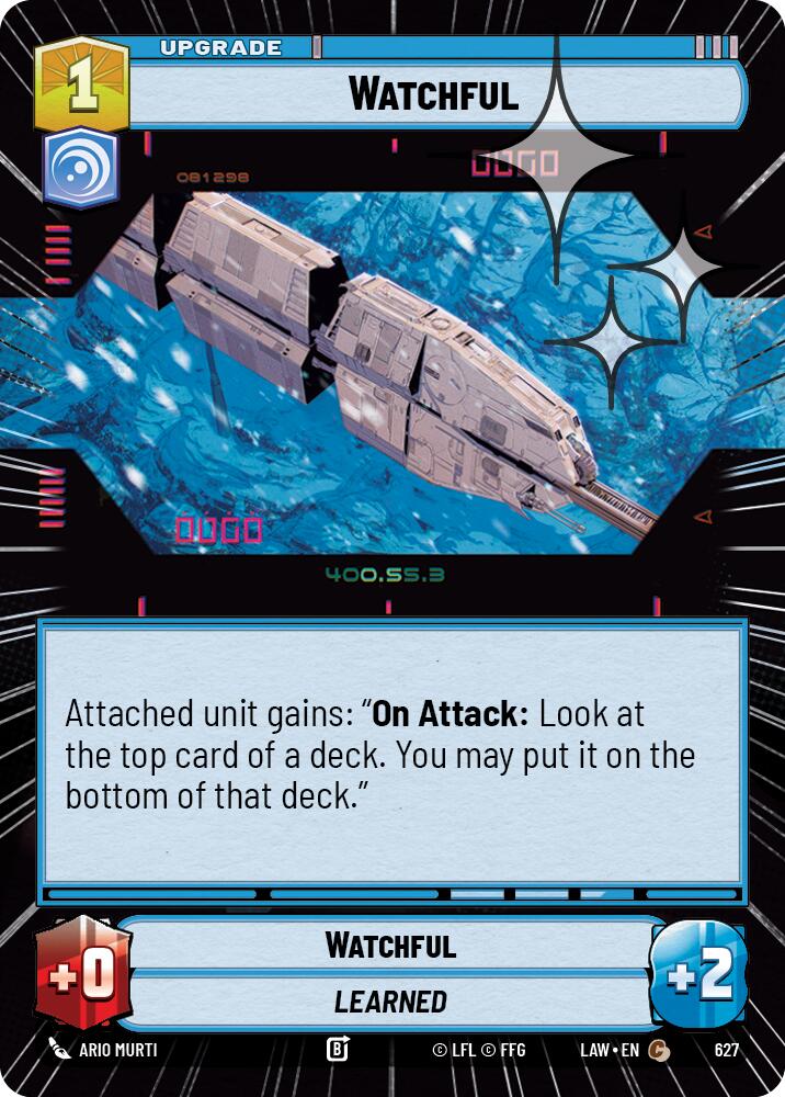 Watchful (627) (Hyperspace Foil) (627) [A Lawless Time]