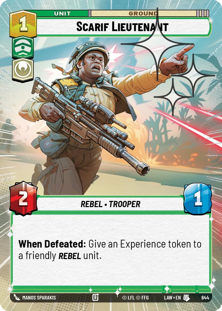 Scarif Lieutenant (644) (Hyperspace Foil) (644) [A Lawless Time]