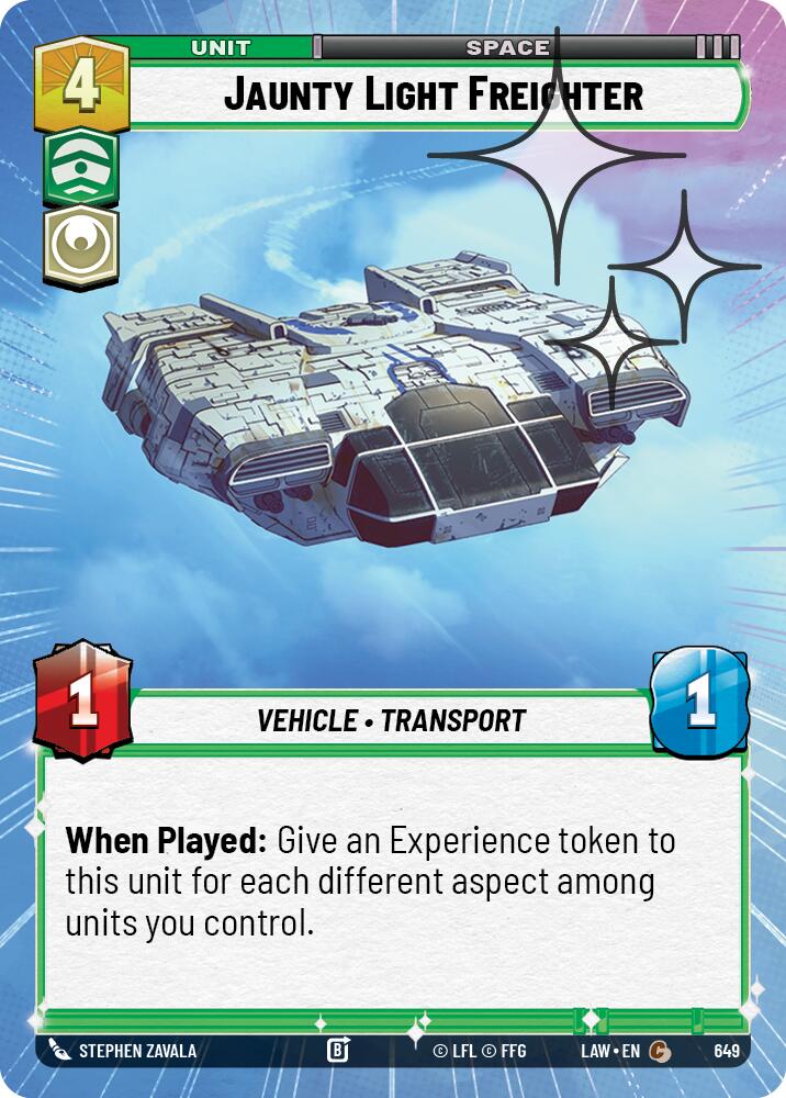 Jaunty Light Frieghter (649) (Hyperspace Foil) (649) [A Lawless Time]