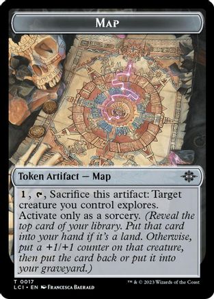 Treasure (0018) // Map Double-Sided Token (LCI-17 // 18) [The Lost Caverns of Ixalan]