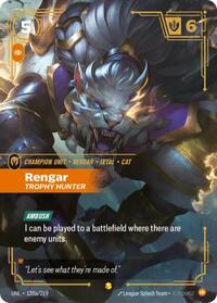 Unleashed : Rengar - Trophy Hunter (Alternate Art) - 120a/219 - Foil - Showcase - Champion Unit