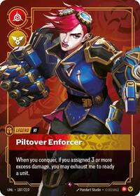 Unleashed : Vi - Piltover Enforcer - 187/219 - Foil - Rare - Legend