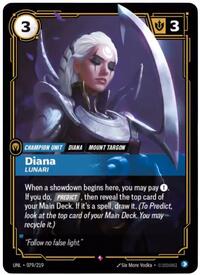 Unleashed : Diana - Lunari - 079/219 - Foil - Rare - Champion Unit