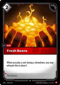 Unleashed : Fresh Beans - 011/219 - Foil - Uncommon - Gear