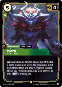 Unleashed : Ivern - Nurturer (Alternate Art) - 051a/219 - Foil - Showcase - Champion Unit