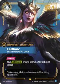 Unleashed : LeBlanc - Everywhere At Once (Alternate Art) - 090a/219 - Foil - Showcase - Champion Unit