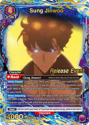 Sung Jinwoo (020) (R*) (UEPR/SLG-1-020) - UE17BT SOLO LEVELING Release Event Cards Foil