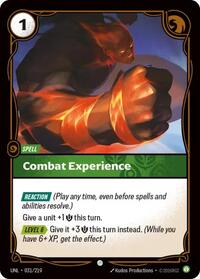 Unleashed : Combat Experience - 031/219 - Foil - Common - Spell