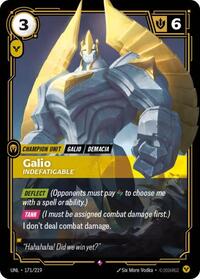 Unleashed : Galio - Indefatigable - 171/219 - Foil - Rare - Unit