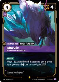 Unleashed : Kha'Zix - Mutating Horror (Alternate Art) - 143a/219 - Foil - Showcase - Unit