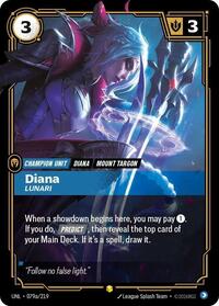Unleashed : Diana - Lunari (Alternate Art) - 079a/219 - Foil - Showcase - Champion Unit