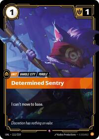 Unleashed : Determined Sentry - 111/219 - Foil - Rare - Unit