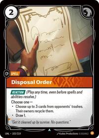 Unleashed : Disposal Order - 103/219 - Foil - Uncommon - Spell