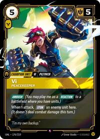 Unleashed : Vi - Peacekeeper - 176/219 - Foil - Rare - Champion Unit