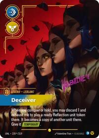 Unleashed : LeBlanc - Deceiver (Signature) - 235*/219 - Foil - Showcase - Legend