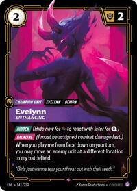 Unleashed : Evelynn - Entrancing - 141/219 - Foil - Rare - Champion Unit