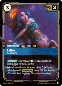 Unleashed : Lillia - Fae Fawn - 082/219 - Foil - Rare - Champion Unit