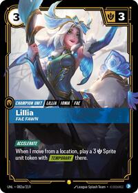 Unleashed : Lillia - Fae Fawn (Alternate Art) - 082a/219 - Foil - Showcase - Champion Unit