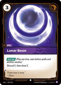 Unleashed : Lunar Boon - 125/219 - Foil - Common - Spell