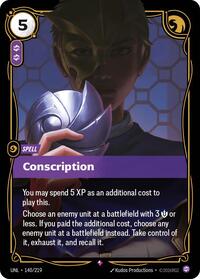 Unleashed : Conscription - 140/219 - Foil - Rare - Spell