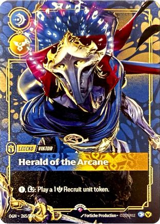 Viktor - Herald of the Arcane (Metal) (Prize Wall) (265/298) - Riftbound Organized Play Promotional Cards