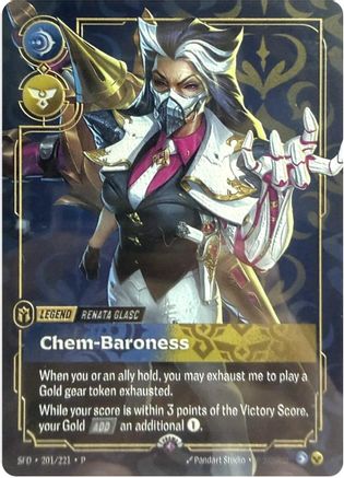 Renata Glasc - Chem-Baroness (Metal) (Prize Wall) (201/221) - Riftbound Organized Play Promotional Cards