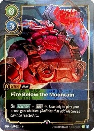 Ornn - Fire Below the Mountain (Metal) (Prize Wall) (189/221) - Riftbound Organized Play Promotional Cards