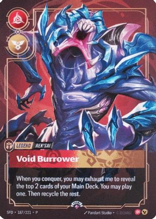Rek'sai - Void Burrower (Metal) (Prize Wall) (187/221) - Riftbound Organized Play Promotional Cards