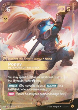 Poppy - Defender of the Meek (178/219) - Riftbound Organized Play Promotional Cards Foil