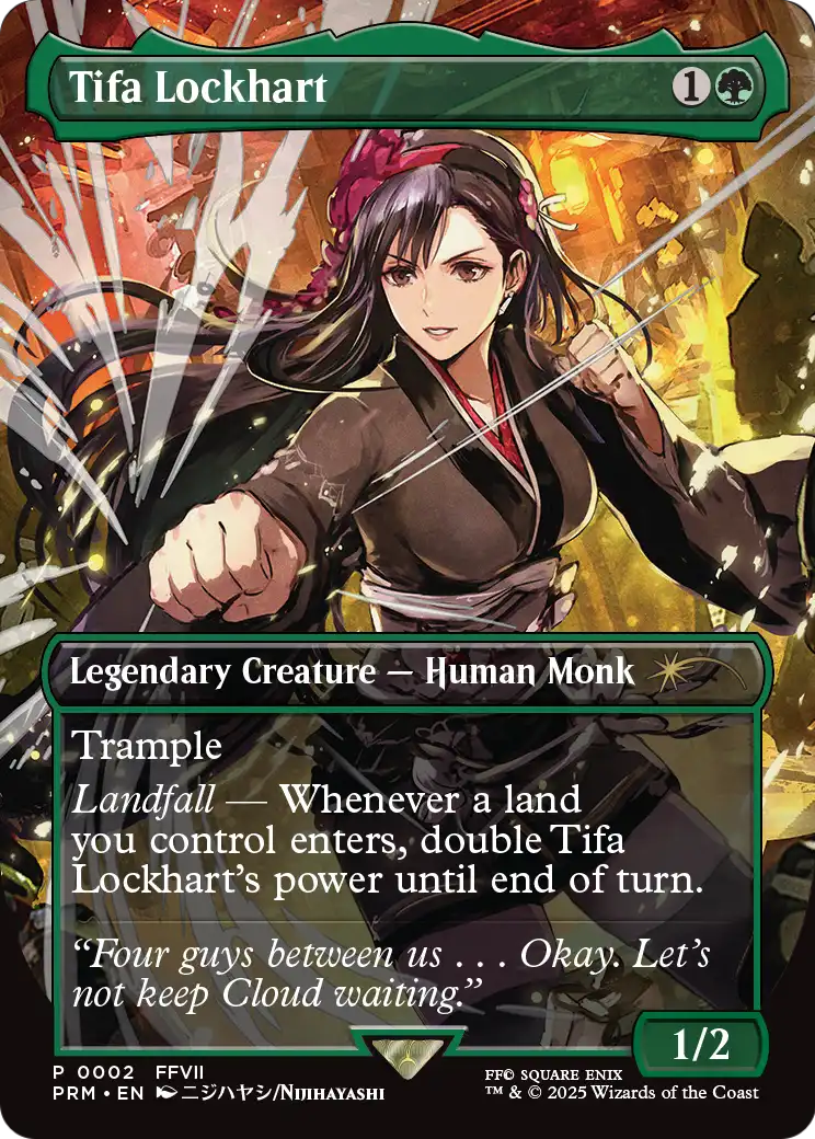 Tifa Lockhart (Borderless) (MFP-002) [MagicFest Cards]