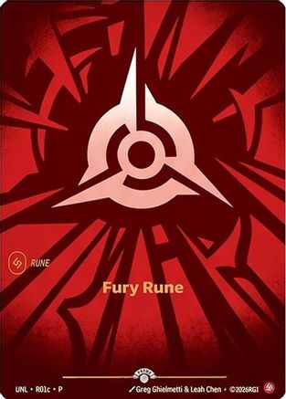 Fury Rune (R01c) (R01c) - Riftbound Organized Play Promotional Cards