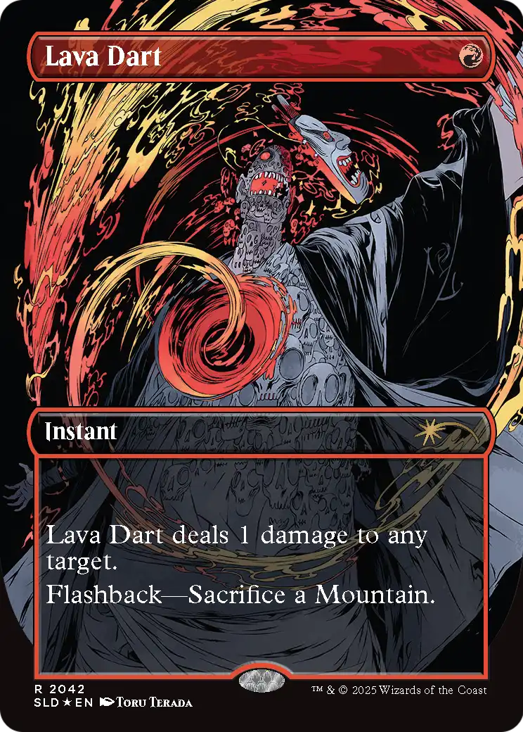 Lava Dart (Raised Foil) (SLD-2042) (Borderless) [Secret Lair Drop] Foil