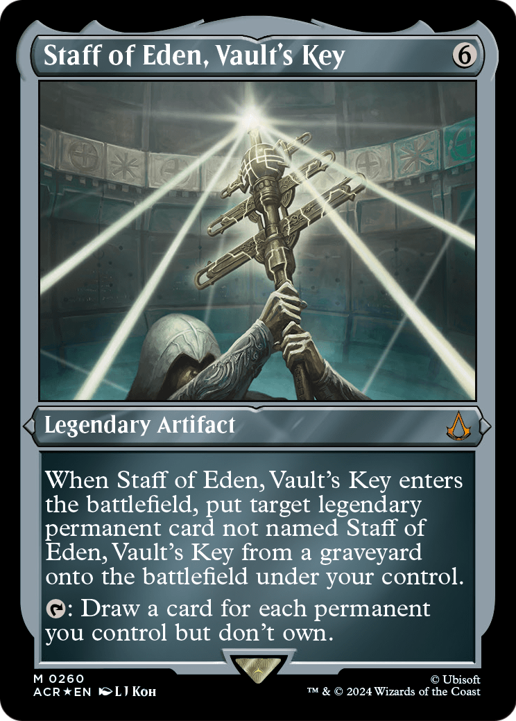 Staff of Eden, Vault's Key (Foil Etched) (ACR-260) [Assassin's Creed] Foil