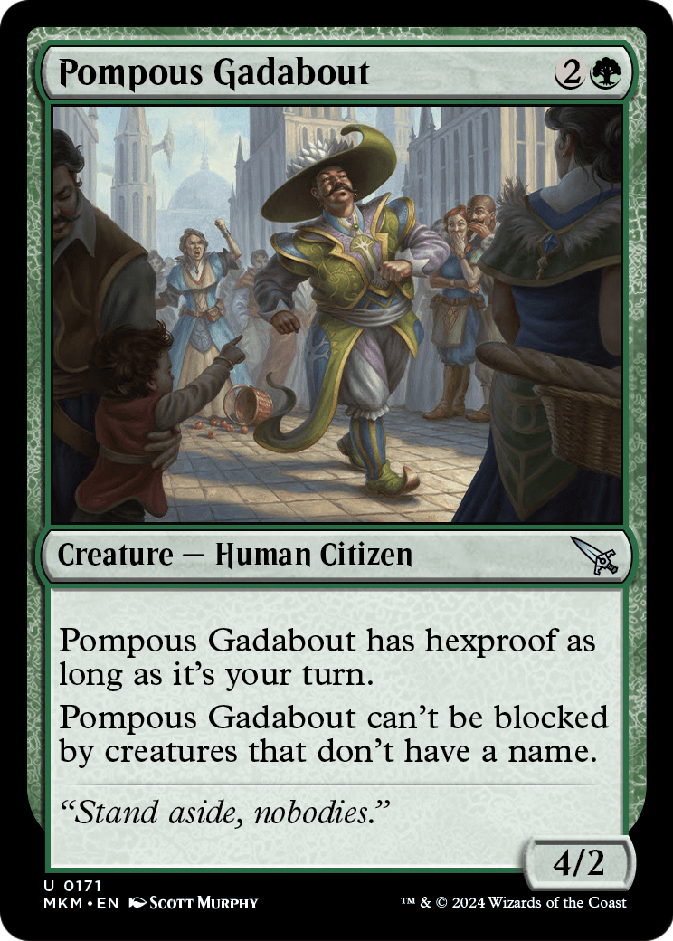 Pompous Gadabout (MKM-171) [Murders at Karlov Manor] Foil