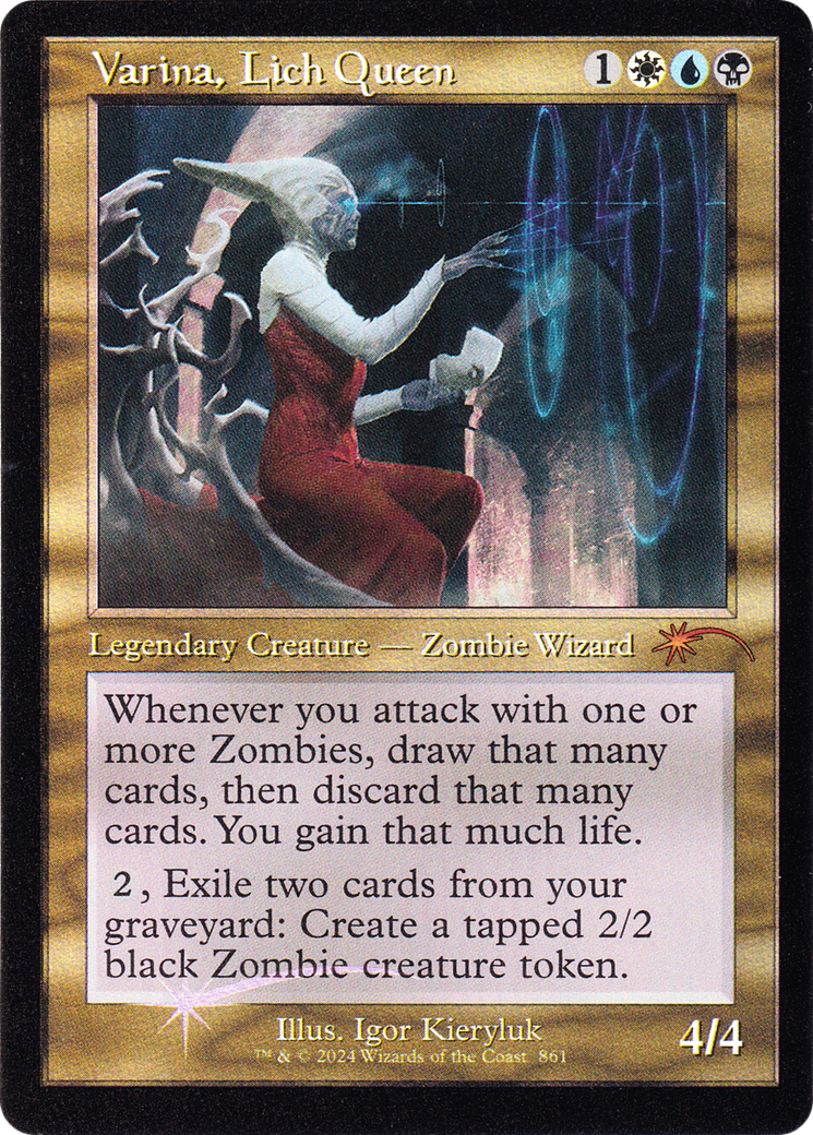 Varina, Lich Queen (Retro Frame) (SLD-861) [Secret Lair Drop] Foil
