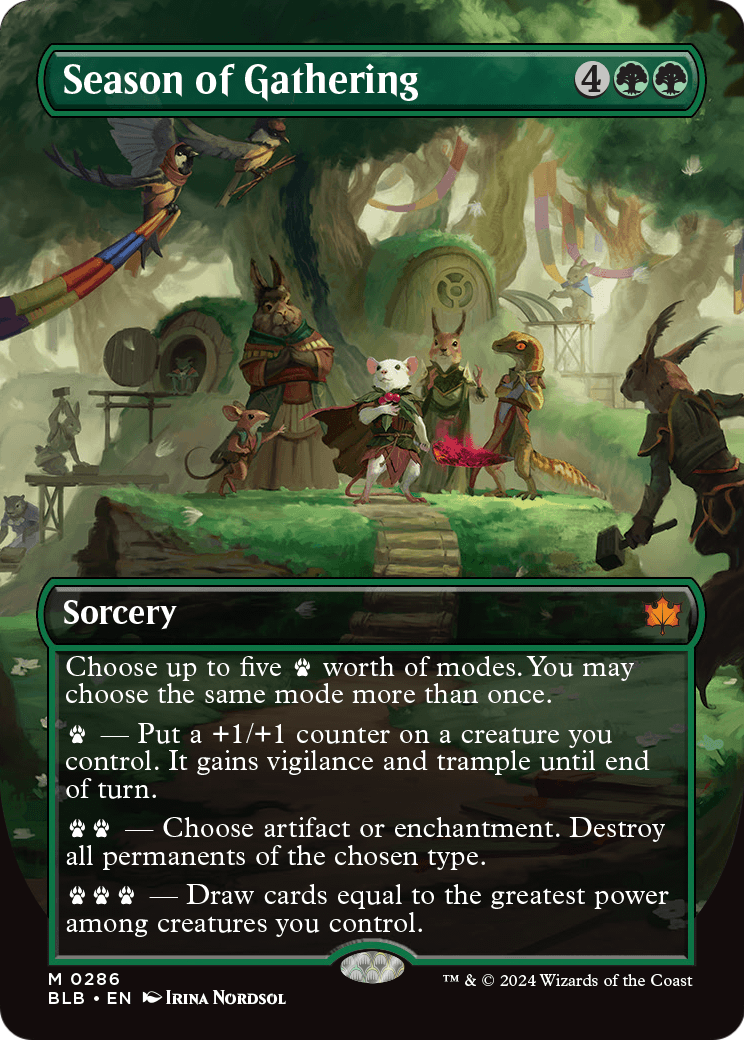Season of Gathering (Borderless) (BLB-286) [Bloomburrow]