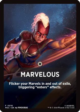 Marvelous Theme Card (MSC-016) [Commander: Marvel Super Heroes]